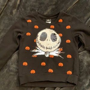 Cute Nightmare Before Christmas kids sweater ! With sequin Jack.